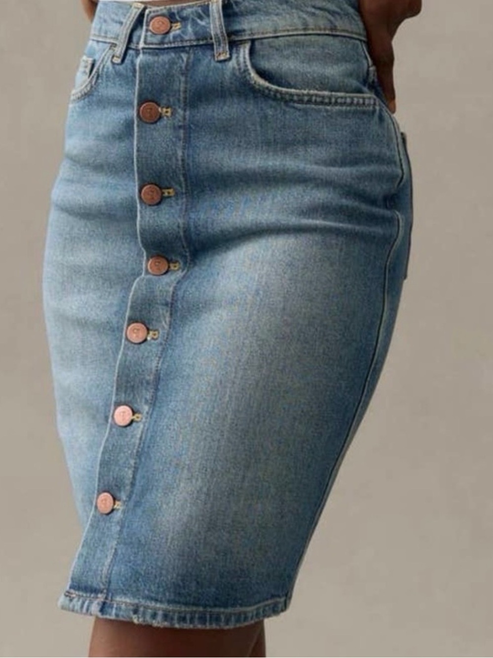 Pilcro and the Letterpress (Anthropologie) Slim Denim Skirt